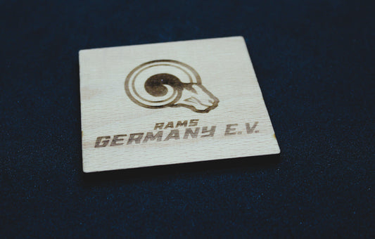 Holz-Untersetzer eckig Rams Germany