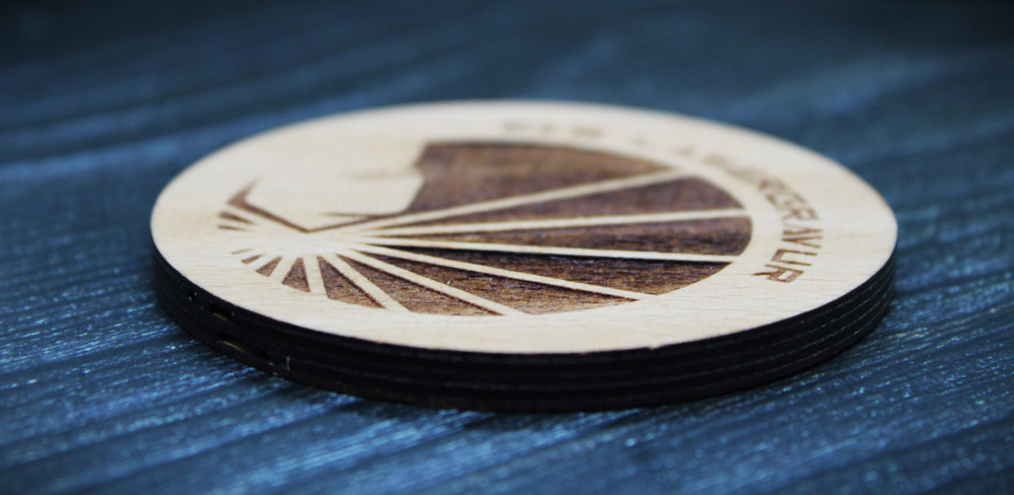 Untersetzer Holz rund individuell