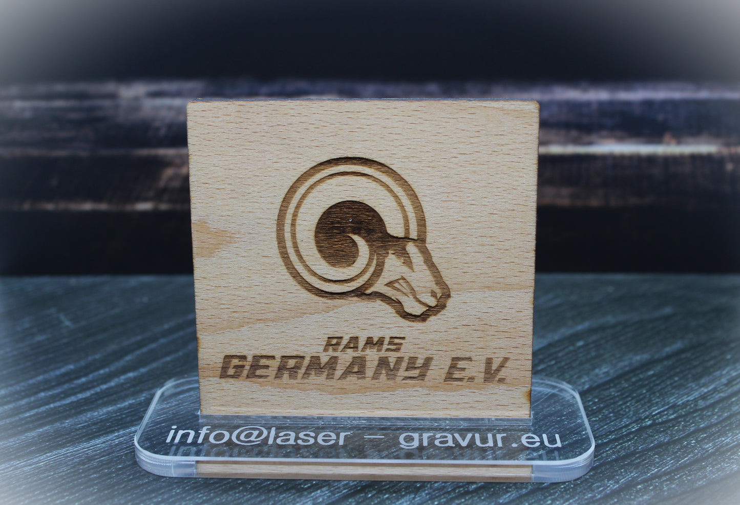 Bierglas 0,5l und Untersetzer Set Rams Germany