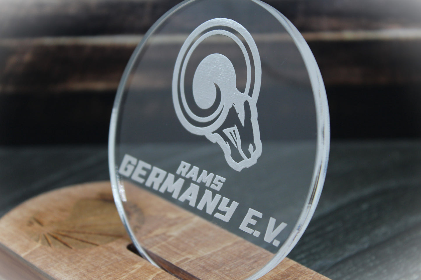 Bierglas 0,5l und Untersetzer Set Rams Germany